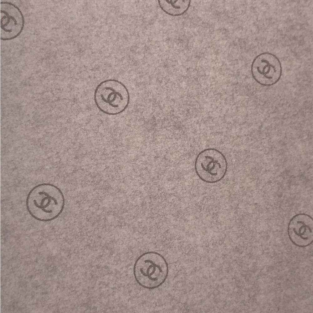 CHANEL White Tissue Paper with CC Logo for gift wrap and crafts